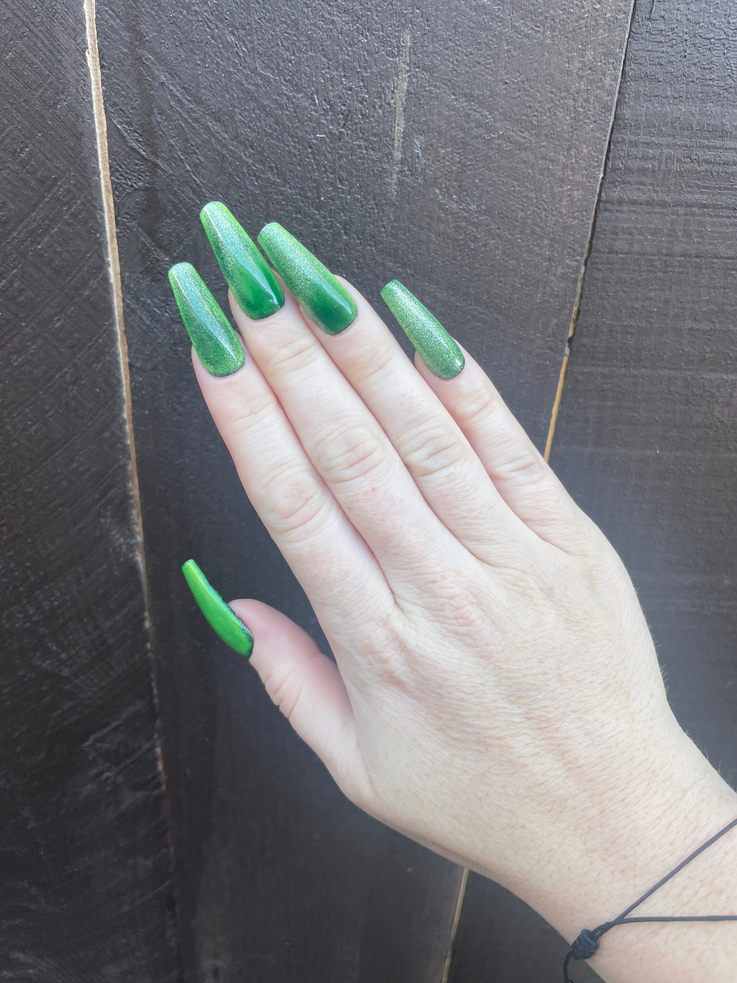 Green Cat Eye Press-Ons