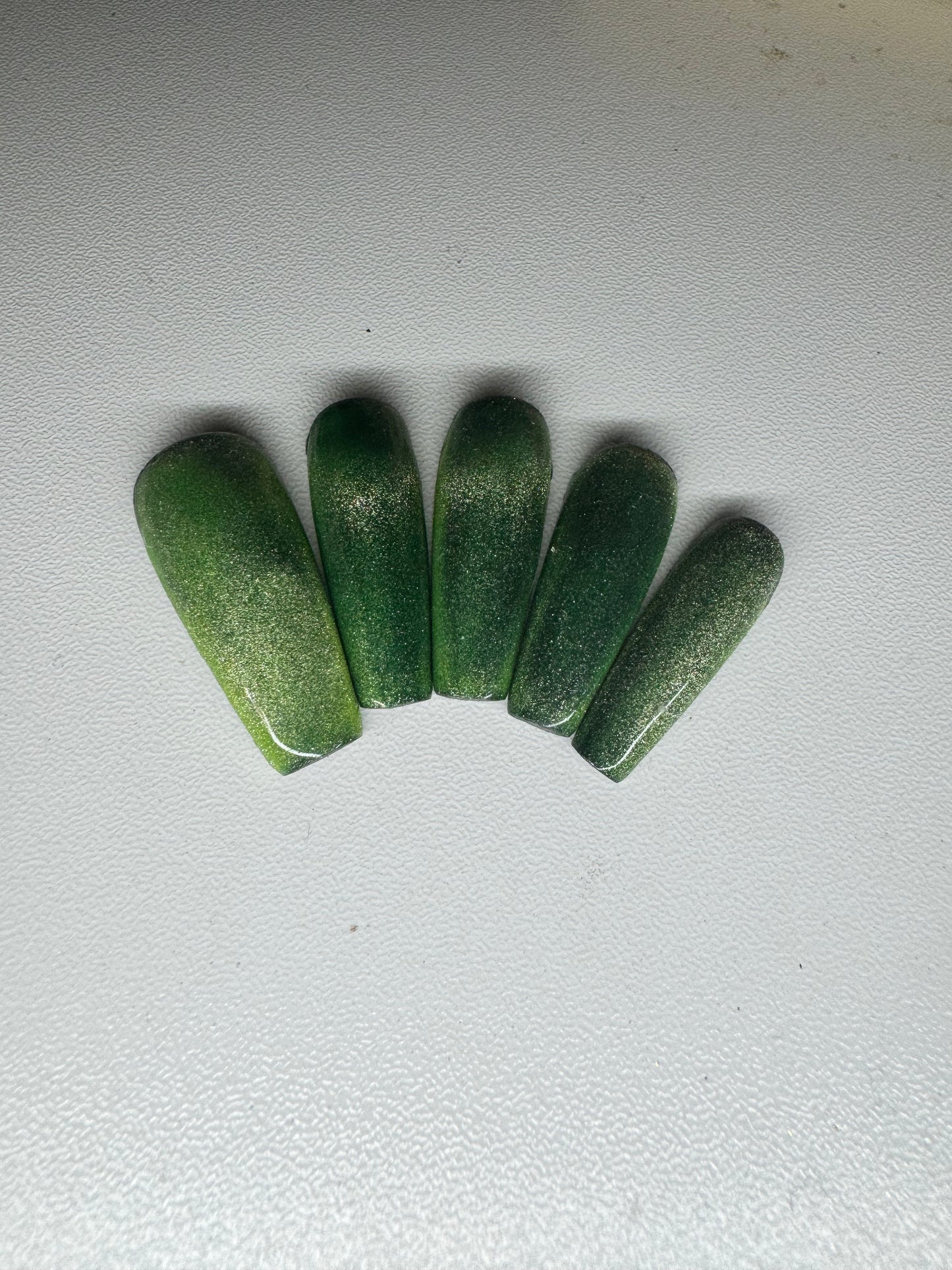 Green Cat Eye Press-Ons